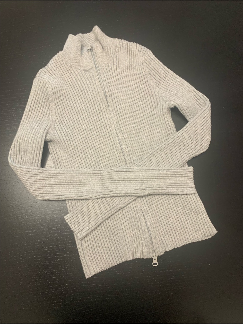 NOBO Medium Light Grey Ribbed Turtleneck Sweater